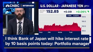 I think Bank of Japan will hike interest rate by 10 basis points today Portfolio manager [upl. by Krall]