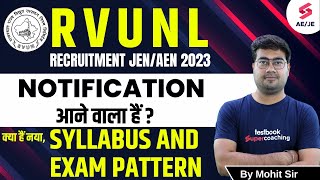 RVUNL JE Vacancy 2023  RVUNL Syllabus amp Exam Pattern  RVUNL Recruitment 2023  RVUNL JENAEN 2023 [upl. by Haleeuqa]