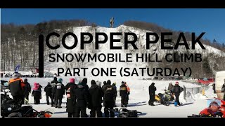 First Snowmobiles Going Up The Copper Peak Ski Flying Hill In Over 10 Years Pt 1  Jason Asselin [upl. by Atilamrac225]