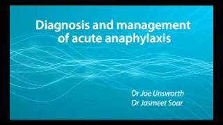 Diagnosis and management of acute anaphylaxis [upl. by Danika]