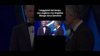 I viaggiatori del tempo non vogliono che Angelina mango vinca Sanremo geolier sanremo italy 2024 [upl. by Ezzo]