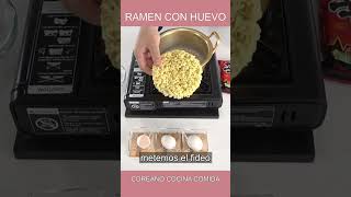 Shin Ramen con huevo RECETAS Facil [upl. by Esiuol]