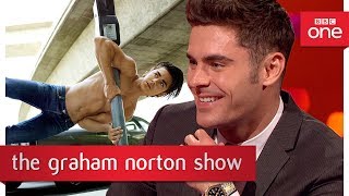 Zac Efrons impressive pose  The Graham Norton Show 2017  BBC [upl. by Naj66]