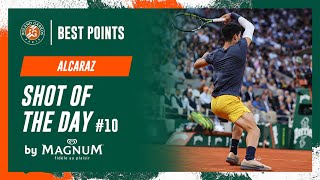 Shot of the day 10 Carlos Alcaraz  RolandGarros 2024 [upl. by Darcie]