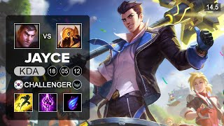 Jayce vs Azir Mid  KR Challenger  Patch 145 Season 14 [upl. by Tillford]