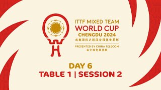 LIVE  T1  Day 6  ITTF Mixed Team World Cup 2024  Session 2 [upl. by Worthy]