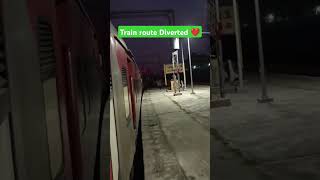 Train route diverted highspeedtrainindia indianhighspeedtrains railway trainjourney [upl. by Adneram]