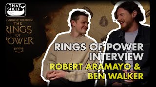 RINGS OF POWER Interview  Robert Aramayo amp Ben Walker [upl. by Kursh]