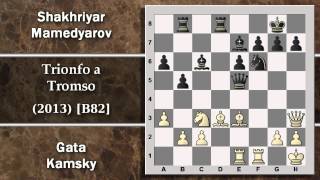 Partite Commentate di Scacchi 54 Kamsky vs Mamedyarov  Trionfo a Tromso  2013 B82 [upl. by Falconer]