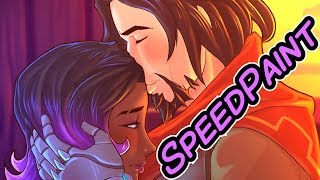 McCree x Sombra SpeedPaint [upl. by Darees10]