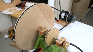 Making big Vbelt pulleys from plywood [upl. by Cooe35]