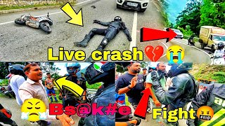 LIVE BIKE CRASH💔KTM RC390  ROADRAGE🤬  BIKE CRASH WITH CAR😢crash ktmrc390 totalloss vlog [upl. by Ycaj591]