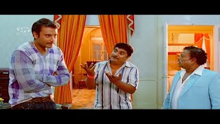 Darshan Kuri Prathap amp Sadhu Kokila Super Duper Comedy Scenes  Brundhavana Kannada Movie [upl. by Idieh]