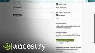 How to Download Your Tree from Ancestrycom  Ancestry [upl. by Witha158]