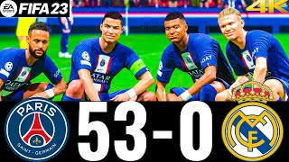 FIFA 23  MESSI RONALDO MBAPPE NEYMAR ALL STARS  PSG 400 REAL MADRID  UCL FINAL 2024 I [upl. by Aeret]