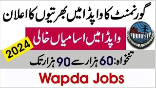 WAPDA New jobs 2024  How to Apply WAPDA latest jobs 2024 New Govt jobs 2024  Latest all govt jobs [upl. by Drawde]