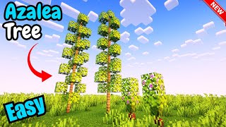 How to make custom azalea trees and bushes minecraft  Custom Azalea Tree [upl. by Magdau303]