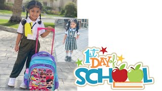 Haniyas first day of school  Olive international School Qatar  AlRawnaq Qatar Qatar vlog [upl. by Kotta635]