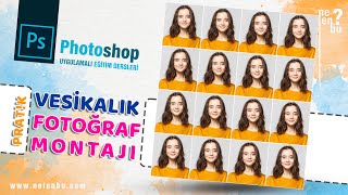 Pratik Vesikalık Fotoğraf Montajı Yapımı  Photoshop Eğitim Dersleri [upl. by Winthrop]