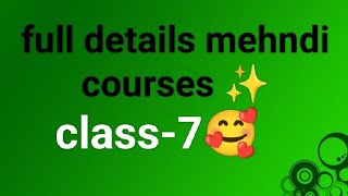 Full details mehndi courses class7 how to learn Mehndi for beginnerseasy mehndi learn step by step [upl. by Atiraj]