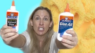 TESTING ELMERS GLUE ALL AGAINST SCHOOL GLUE FOR CLOUD SLIME [upl. by Allenaj]