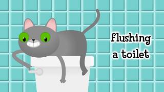 Cat Flushing A Toilet Lyric Video  Parry Gripp and Nathan Mazur [upl. by Nodnal]