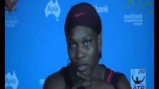 Serena Williams  15 Jan 2010  Medibank International Sydneywmv [upl. by Eissahc]