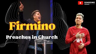 Roberto Firmino Preaches in Church 3 years after baptism with Alisson Becker football firmino [upl. by Ransom]