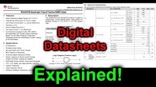 EEVacademy  Digital Design Series Part 4  Digital Logic Datasheets Explained [upl. by Akehsal]