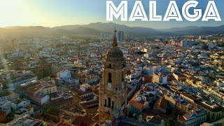 MALAGA SPAIN  by drone 4K [upl. by Darnok]