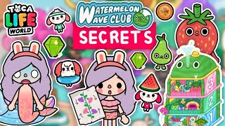 SECRETS IN WATERMELON WAVE CLUB 😱🍉🏄🏻‍♀️ NEW CRUMPETS  TOCA LIFE WORLD 🌎 [upl. by Mycah426]