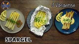 Spargel auf 3 verschiedene Arten zubereitet  ZWEI davon gehen auch auf dem Grill 😎 [upl. by Anitreb]