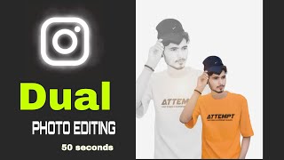 Double Photo Editing Tutorial In PicsArt [upl. by Ellennoj657]