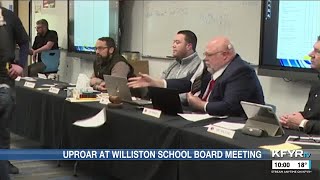 Uproar at Williston Basin School Board meeting calls for resignations [upl. by Adnyc]