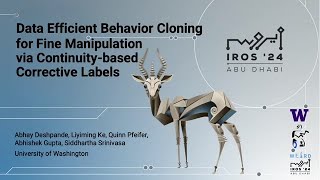 Data Efficient Behavior Cloning for Fine Manipulation via Continuitybased Corrective Labels [upl. by Vivle]