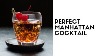 Perfect Manhattan Cocktail recipe [upl. by Annaerdna809]