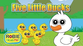 Five Little Ducks Kids Songs  Nursery Rhymes With Lyrics [upl. by Illah590]