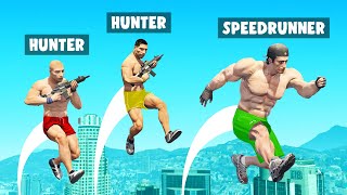 SUPERHUMAN Hunters vs Speedrunner GTA 5 [upl. by Gainor394]