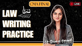 Law Writing Practice  CMA Final Law  Important Live Session [upl. by Jos]