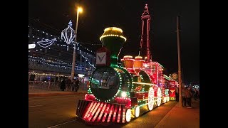 Blackpool illuminations 2018 and illuminated trams 28818 [upl. by Karola]