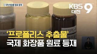 연구소기업 ‘프로폴리스 추출물’ 국제 화장품 원료 등재  KBS 20210919 [upl. by Zulaledairam22]