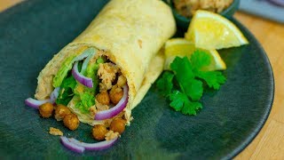 Gesunde Wraps mit Kichererbsen  Hummus Rezept [upl. by Elyl]