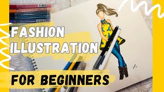 Fashion illustration For Beginners 🖋️ Fashion illustration [upl. by Hajan]