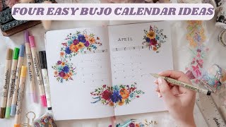 Easy Monthly Calendar Ideas for your Bullet Journal ✨ pretty amp functional [upl. by Holly]