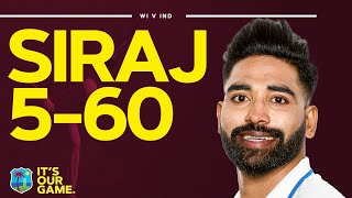 Fast bowling  Mohammed Siraj Takes 560 In 2nd Test  West Indies vs India [upl. by Joeann96]