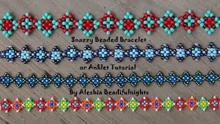 Snazzy Beaded Bracelet or Anklet Tutorial [upl. by Bennie]