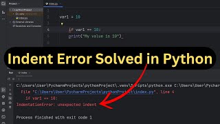 IndentationError Unexpected Indent in Python SOLVED [upl. by Cicero]