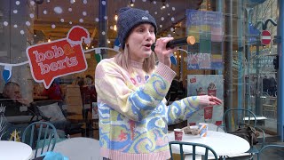 Mercy performed by Ailsa Black busking on Perth High Street during 2022 Christmas Lights Festival [upl. by Carlee860]