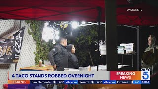 Employees badly beaten after 4 Los Angeles area taco stands robbed at gunpoint [upl. by Jeraldine730]