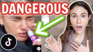 DERMATOLOGIST REACTS TO TIKTOK TANNING NASAL SPRAY DrDrayzday [upl. by Aenert205]